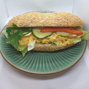 Chicken and curry baguette